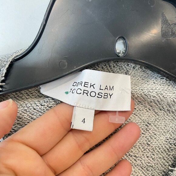 Derek Lam 10 Crosby Artsy Sleeveless Open Back Fit & Flare Dress Gray 4 Knit - Picture 9 of 15